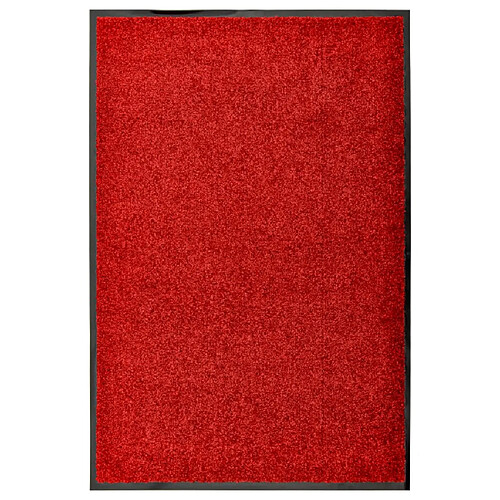 vidaXL Paillasson lavable Rouge 60x90 cm