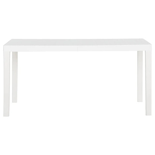 Maison Chic Table de jardin | Table d'extérieur 150x90x72 cm PP Blanc -GKD13386