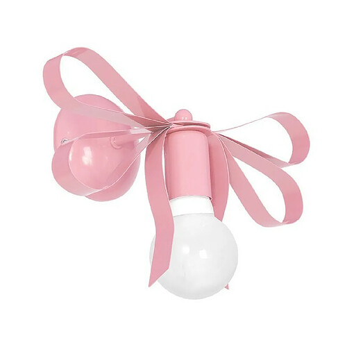 HOMEMANIA Lampe de plafond Emma Pink - Plafond - Mur - Plafonnier Rose en Métal, 30 x 18 x 20 cm, 1 x E27, 60W