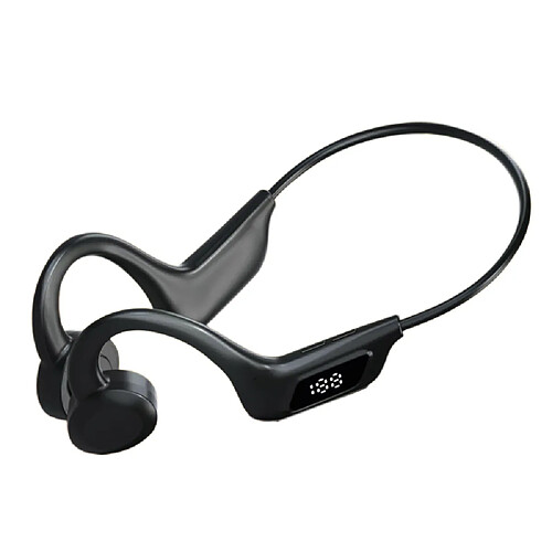 General Casque à conduction osseuse Bluetooth avec double microphone antibruit - Casque à oreille ouverte sans fil, écouteurs Ipx étanches pour la course à pied, le cyclisme, l'entraînement(noir)