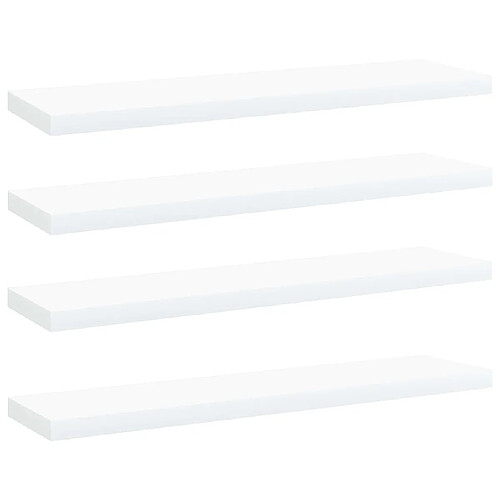 vidaXL Panneaux de bibliothèque 4 pcs blanc bois d’ingénierie