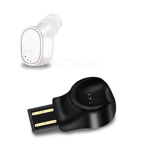 Wewoo LESIRI X12 Oreillette Bluetooth Mini Écouteur Portable USB Magnétique Casque de Recharge Sport Ecouteur pour iPhone (Blanc)