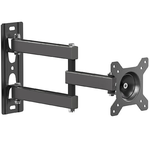 Onkron Support Mural TV Rotation 360 pour 10 - 32 Pouces TVs, Bras TV Mural Articulé jusqu'à 15 kg - Fixation Murale TV VESA 75x75 & VESA 100x100/Support Mural TV Inclinable Pivotant STE311-B Noir