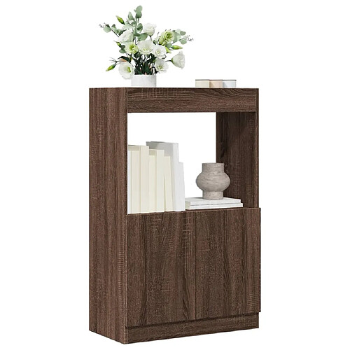 vidaXL Buffet haut chêne marron 63x33x100 cm bois d'ingénierie