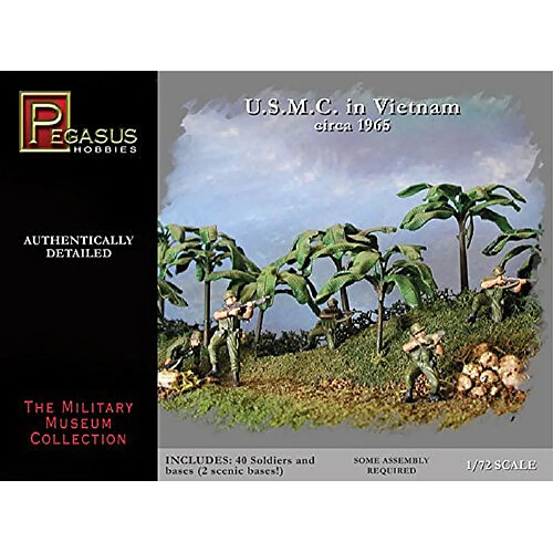 Pegasus Spiele Pegasus PG7401A -A Vietnam War US Marines 1 72A Plastic Model Kit