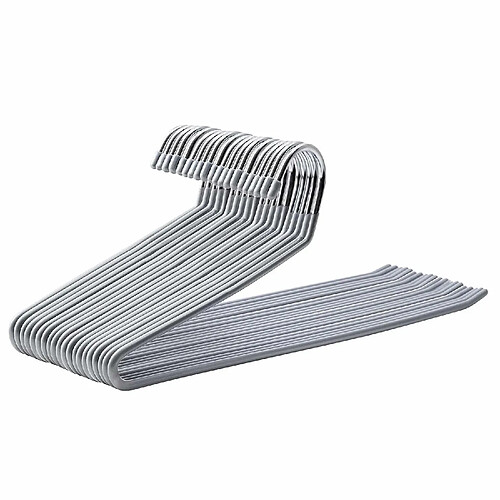 Cintres à Pantalon, en Métal, Cintre à Bout Ouvert, Lot de 20 Revêtement antidérapant, Gain de Place, Longueur 38 cm, Gris CRI04G-20 SONGMICS®