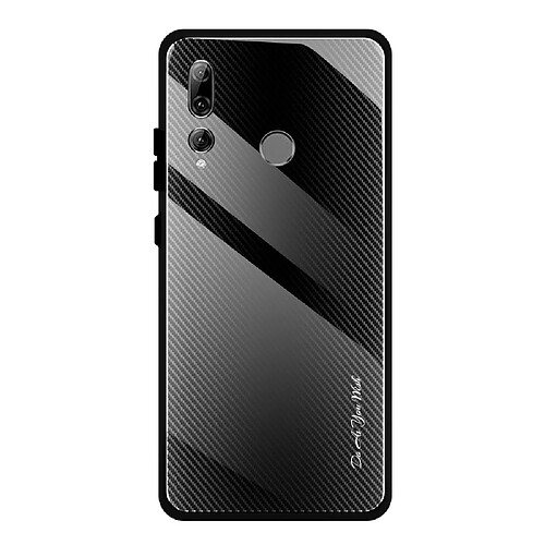 Wewoo Coque Pour Huawei Enjoy 9s / Honor 10i / 20i / 20 Lite / P Smart Plus 2019 / Maimang 8 étui de protection en verre dégradé de texture noir