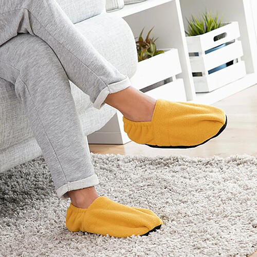 Shop Story SHOP-STORY - HOT SOX YELLOW : Chaussons Chauffants Micro-Ondes