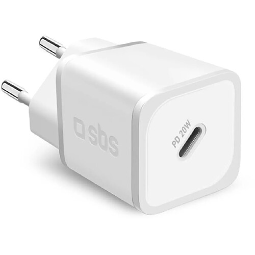 Sbs Chargeur secteur GaN PD 20W USB C, blanc