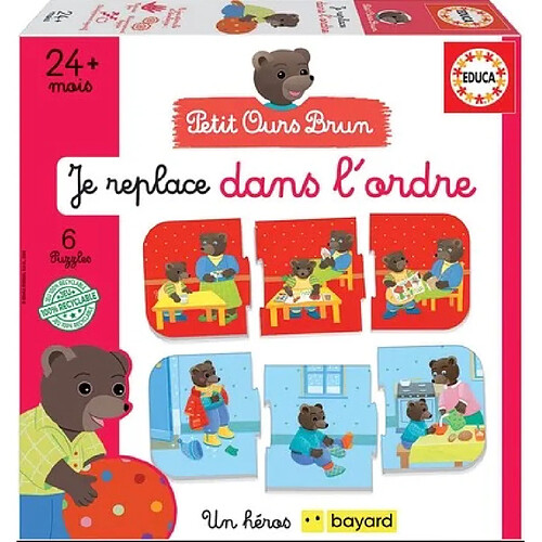 Educa Borras Je replace dans l'ordre - Petit Ours Brun