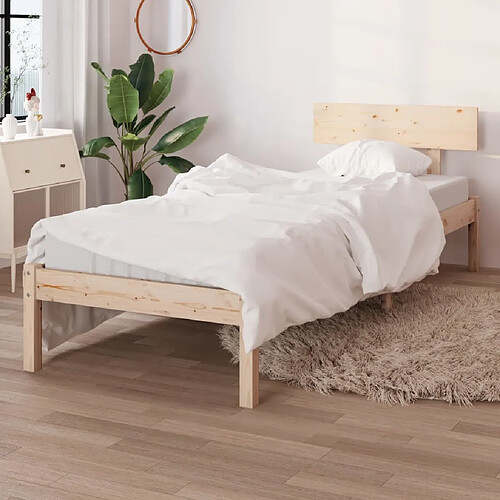 vidaXL Cadre de lit sans matelas bois de pin massif