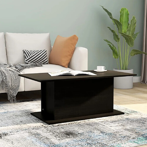 Maison Chic Tabls basse,Table Console pour salon Noir 102x55,5x40 cm Aggloméré -MN84637