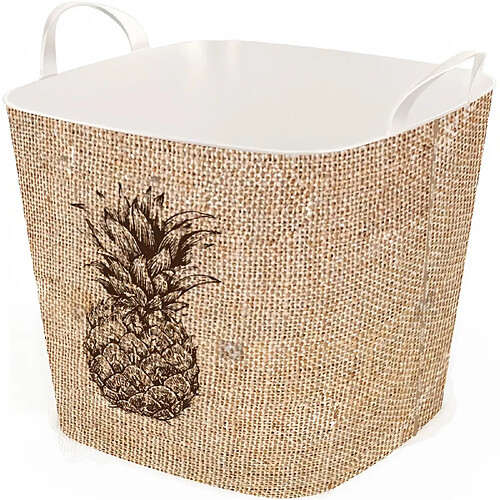 LIFE STORY Panier flexible a linge IML - 25 L - Décor Craft Ananas