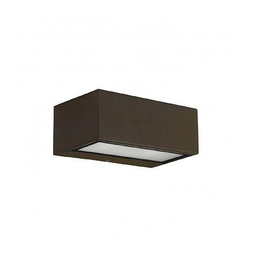 Leds C4 Applique E27 Nemesis, aluminium et verre, marron