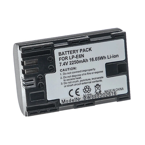 vhbw Batterie compatible avec Blackmagic Pocket Cinema 4K appareil photo reflex (2250mAh, 7,4V, Li-ion) avec puce d'information