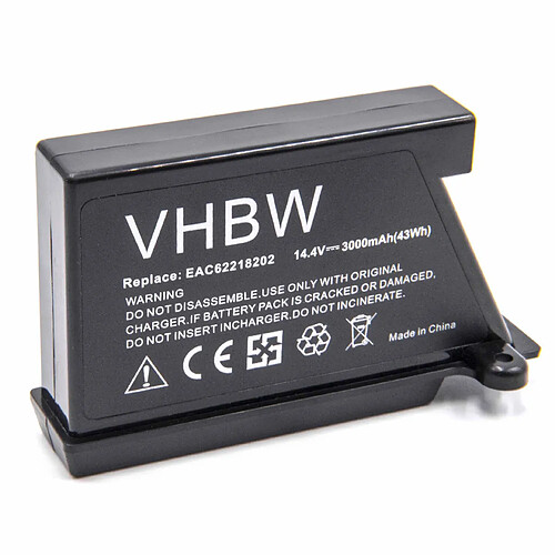 vhbw Li-Ion batterie 3000mAh (14.4V) pour robot aspirateur Home Cleaner robots domestiques come LG EAC62218202