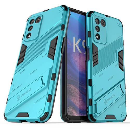 Coque en TPU anti-griffes avec béquille, bleu clair pour votre Oppo K9s 5G