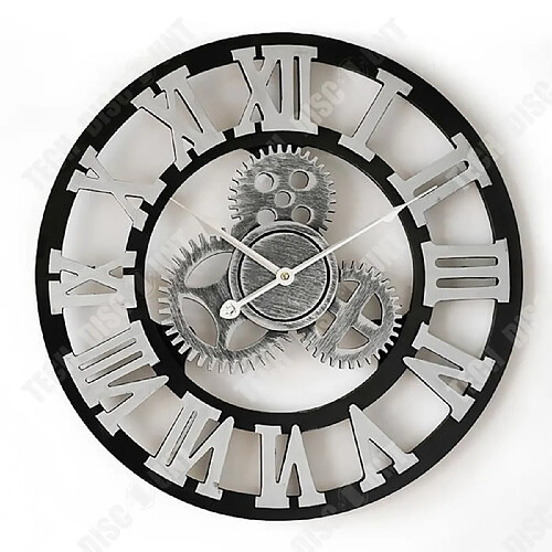 Tech Discount TD® Style européen salon horloge murale art rétro moderne engrenage créatif horloge personnalité maison bar décoration horloge