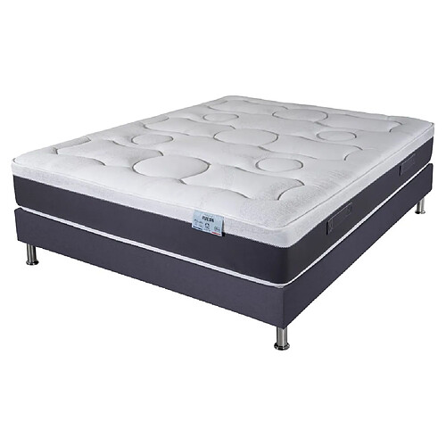 Ebac Matelas ressort + Sommier Omega Volcan 160x200 Rueda - H. 27 cm - Soutien ferme