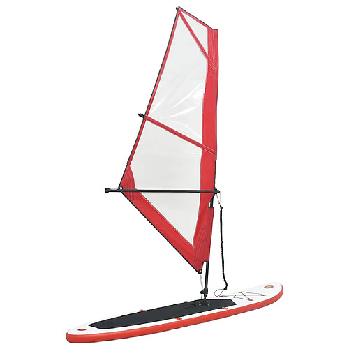 vidaXL Ensemble de planche SUP gonflable avec voile Rouge et blanc