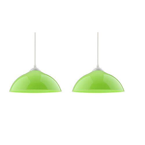 Paire Lustre Abat-Jour Abat-Jour Suspension Luminaire Vert