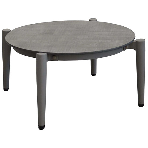 OCEO BY PROLOISIRS Table basse jardin rétro en aluminium 54 cm Dublin Taupe et luna.