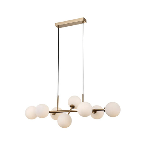 Luminaire Center Suspension Mirellio Acier,Aluminium Miel Laiton