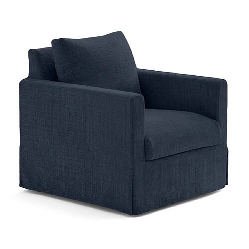 Lisa Design Serena - fauteuil déhoussable en velours texturé