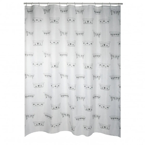 Msv Rideau de douche polyester 180 x 200 cm baignoires