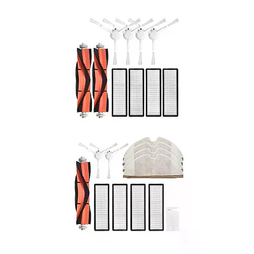 Ensemble de pièces d'aspirateur AD 2: 1 ensemble brosse principale, brosses latérales, filtres et 1 ensemble rouleau latéral, filtre HEPA, brosse principale