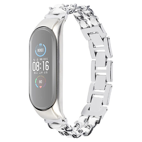 Bracelet en métal argent pour votre Xiaomi Mi Band 5/Mi Band 6