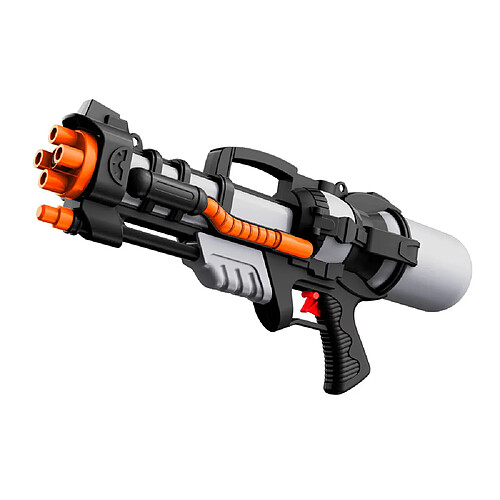 TechKidz Pistolet à eau 750ml - Modèle Charlie Noir / Argent