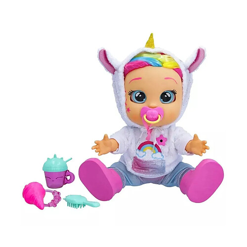 IMC Toys Cry Babies Poupée Bébé First Emotions Dreamy 65 Expressions avec Accessoires Multicolore