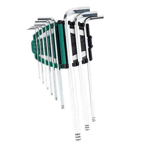 9 pièces Haute-En Acier au carbone Ball End Clé Hexagonale Allen Wrench Set Hex Tournevis Durable avec Étui de Rangement Pratique