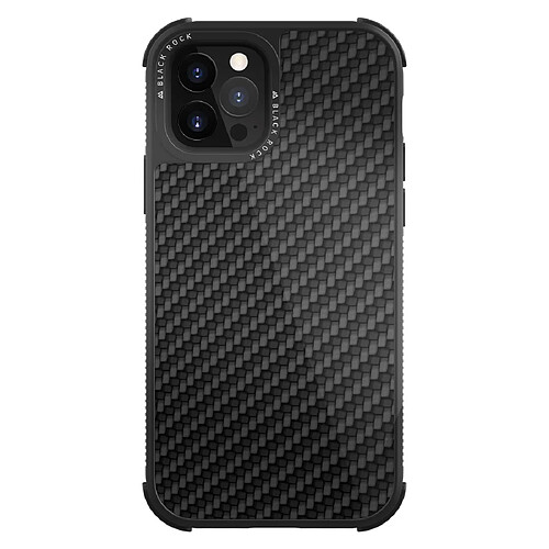 Black Rock Coque de protection "Robust Real Carbon" pour iPhone 12/12 Pro, noir