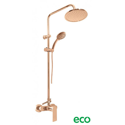 Rav Colonne de douche NIL en laiton rose gold poli H. 116 cm