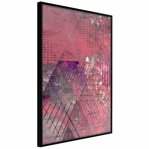 Paris Prix Affiche Murale Encadrée Pink Patchwork III 20 x 30 cm Noir