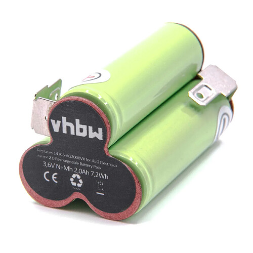 vhbw NiMH batterie 2000mAh (3.6V) pour aspirateur Home Cleaner robots domestiques AEG / Elektrolux Junior 2.0