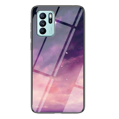 Coque en TPU anti-rayures, motif ciel étoilé, hybride ciel violet pour votre OPPO Reno6 Z