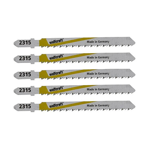 WOLFCRAFT Lot de 5 Lames de scie sabre Bosch HSS - 7,5 cm