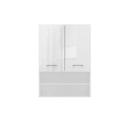 Vivaldi Etagere de Salle de Bain Polly Blanc Brillant 64 cm