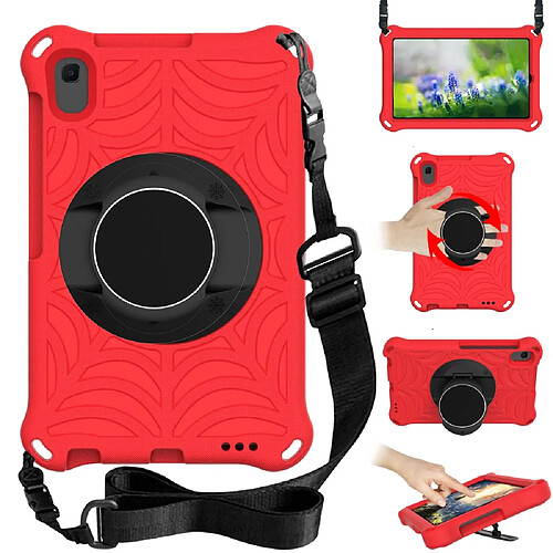 Coque en TPU avec béquille et bandoulière rouge pour votre Lenovo Tab M8 (1st Gen) TB-8505/M8 (2nd Gen) TB-8705/M8 (3rd Gen) TB-8506