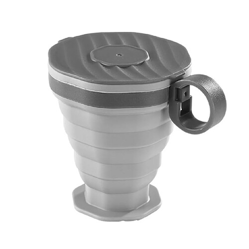 Tasse à eau pliante en silicone 220 ml Coupe télescopique - Gris