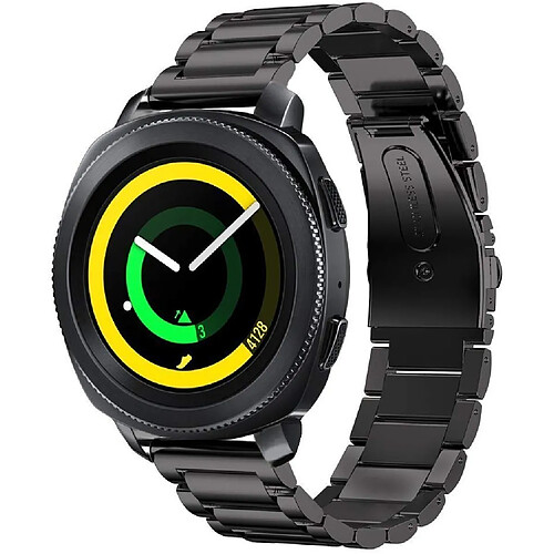 NIS Bracelet Lux en acier inoxydable + outil Phonecare compatible avec Huawei Watch 4 Pro Space Edition - Noir