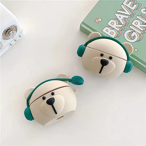 GUPBOO Airpods Coque Housse Étui Protecteur Compatible pour AirPods Pro-Ourson musical en silicone