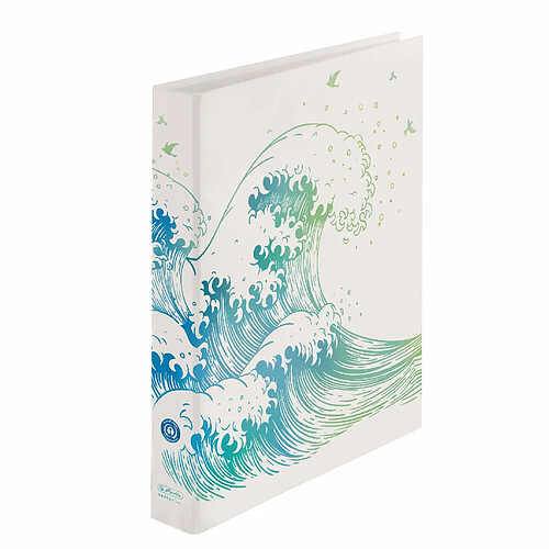 herlitz maX.file 50033416 Classeur A4 à 2 anneaux Motif vague verte