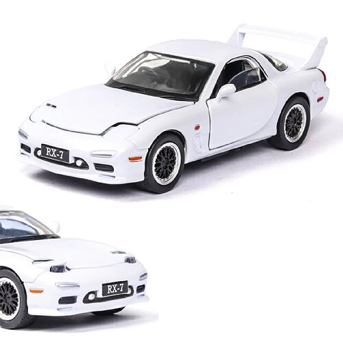 Universal 1: 32 Mazda RX7 Modèle de voiture en alliage Voiture de jouet moulée sous pression Modèle de voiture de jouet tirée vers la collection de jouets pour enfants Livraison gratuite | Voiture de jouet moulée sous pression (blanc)