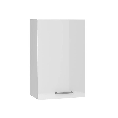 Pegane Meuble haut de cuisine coloris blanc avec 1 porte - longueur 45 x profondeur 28 x hauteur 72 cm