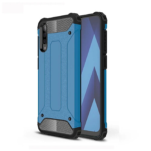 Wewoo Coque Renforcée Pour Galaxy A70 / A70s Étui Magique TPU + PC Bleu