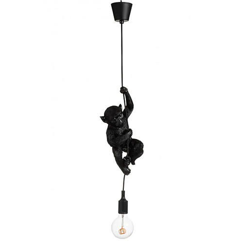 Dansmamaison Lampe Singe Suspendue Resine Noir